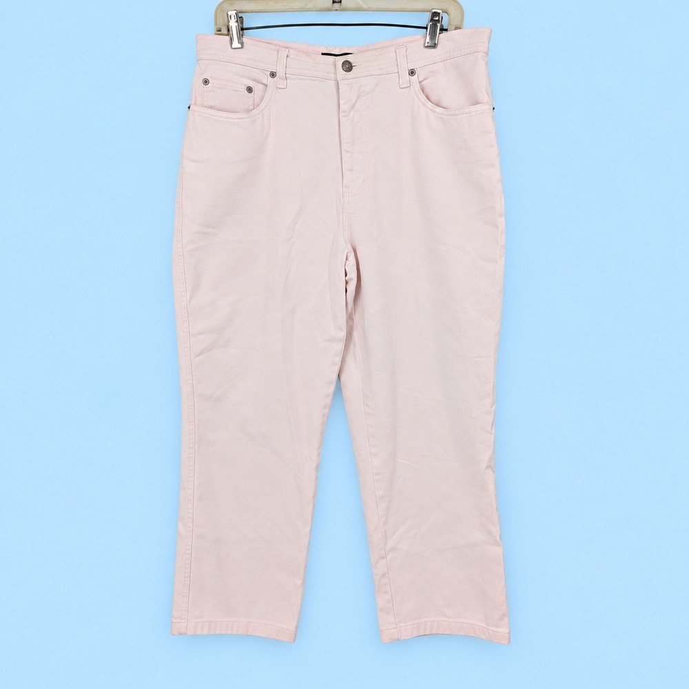 Bill Blass Jeans Womens 14P Pale Pink Stretch High Rise Straight Leg Vintage Mom